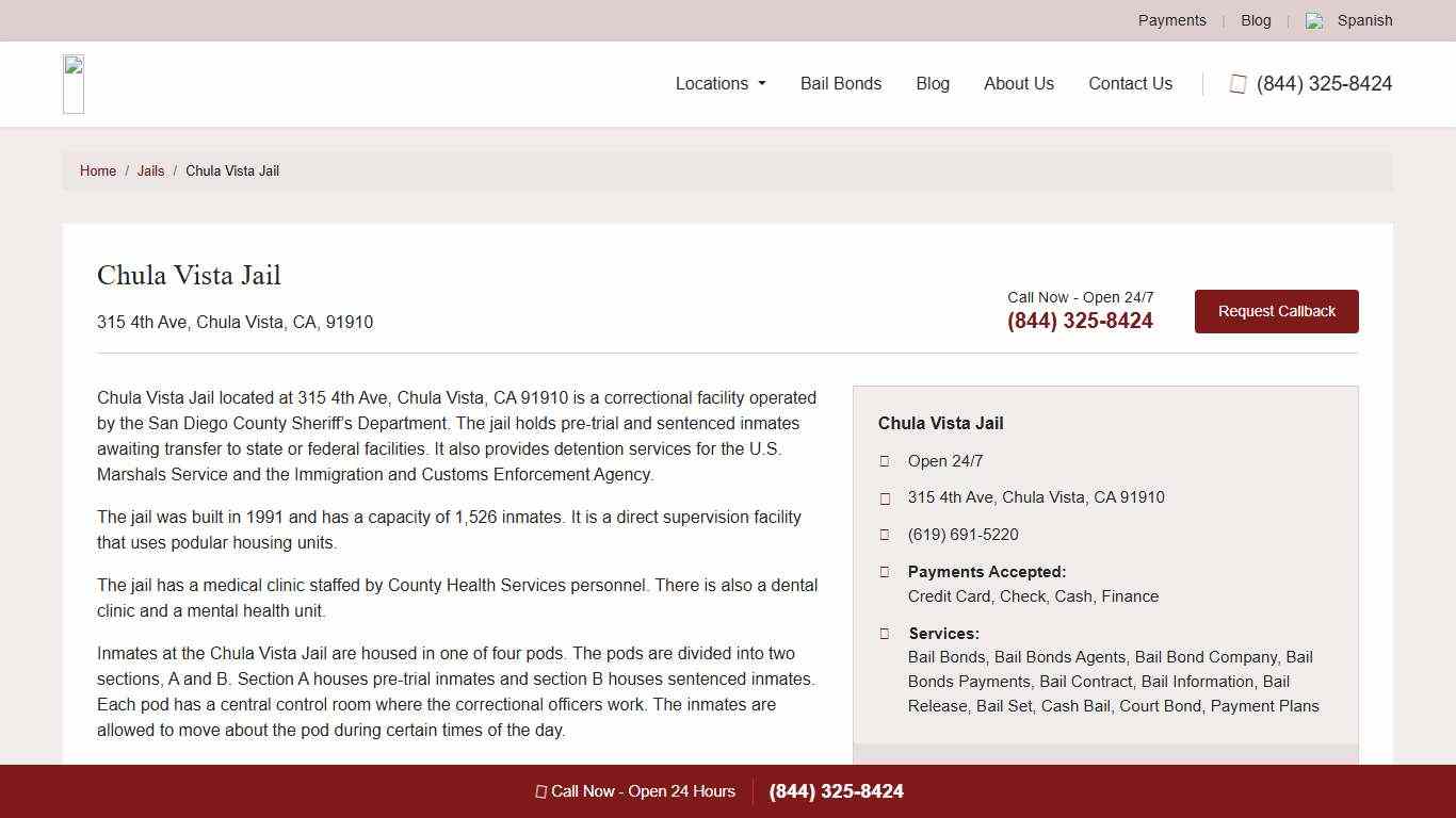 Chula Vista Jail Information & Bail Help Espinoza Bail Bonds Inc.